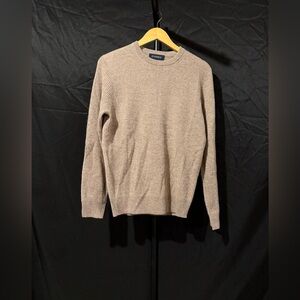 Men's 100% Cashmere Light Tan Piombo Sweater, size small